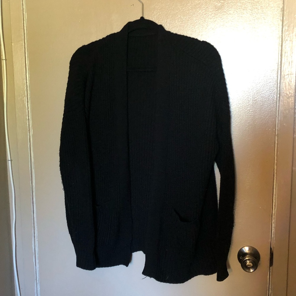 Black knit cardigan